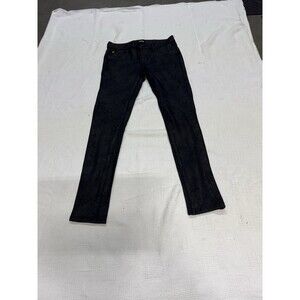 Hudson Black Crackle Nico Midrise Super Skinny Pants Size 24